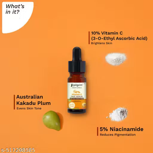 Pilgrim 10% Vitamin C Face Serum For Daily Brightness - 10 ml (Pack of 2)