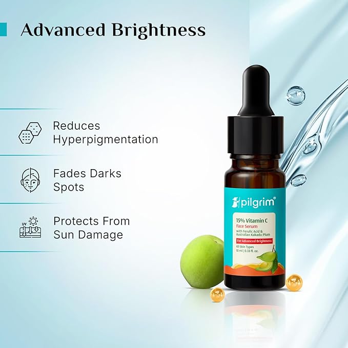 Pilgrim 15% Vitamin C Serum 10ml For Glowing Skin