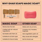 Ghar Soaps Sandalwood & Saffron Magic Soaps For Bath (Pack Of 3) .