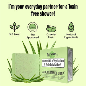 GHAR SOAPS Aloe Ceramide Soap For Hydration - 100 g