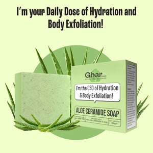 GHAR SOAPS Aloe Ceramide Soap For Hydration - 100 g
