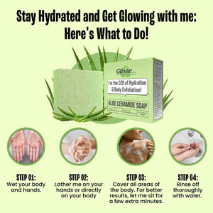 GHAR SOAPS Aloe Ceramide Soap For Hydration - 100 g