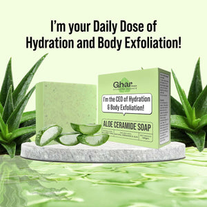 GHAR SOAPS Aloe Ceramide Soap For Hydration - 100 g