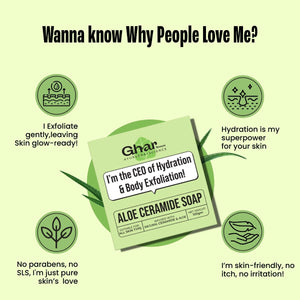 GHAR SOAPS Aloe Ceramide Soap For Hydration - 100 g