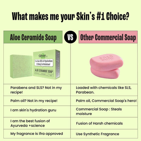 GHAR SOAPS Aloe Ceramide Soap For Hydration - 100 g