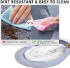 2 Pieces (3.5mm) Anti-Skid Water Soaking Oval Bathroom Print Rubber Mat, Water Absorbent Mat