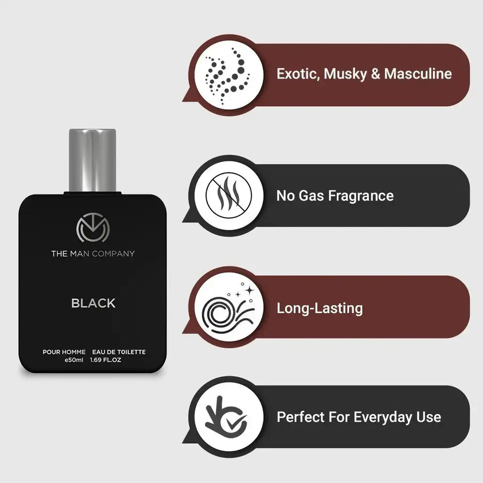 The Man Company BLACK Perfume 50ml & BOLD Deo for Men 150ml