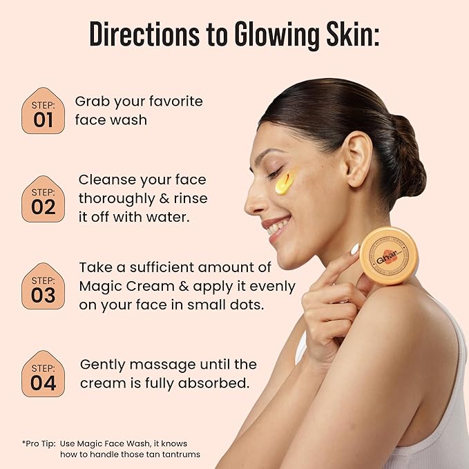 GHAR SOAPS Magic Cream With Saffron & Niacinamide For De-Tan, Moisturizing, Skin Brightening