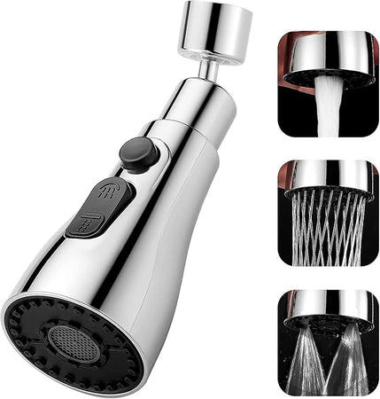 Universal Kitchen Faucet 3-Function Pull Down Sink Sprayer Attachment