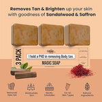 Ghar Soaps Sandalwood & Saffron Magic Soaps For Bath (Pack Of 3) .