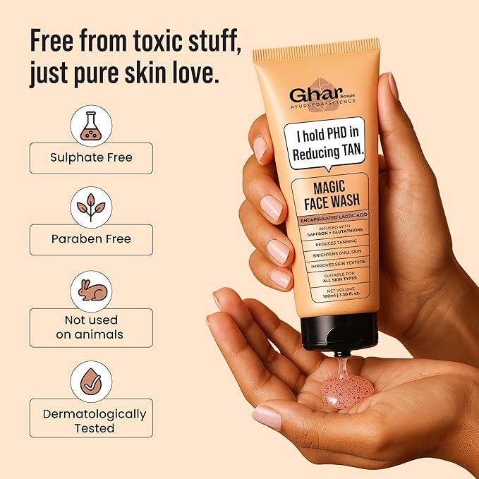 Ghar Soaps Magic De-Tan Face wash