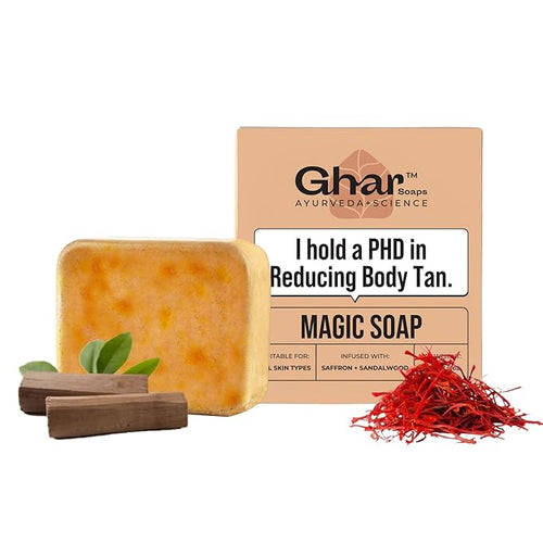 Ghar Soaps De-Tan Sandalwood & Saffron Magic Soaps