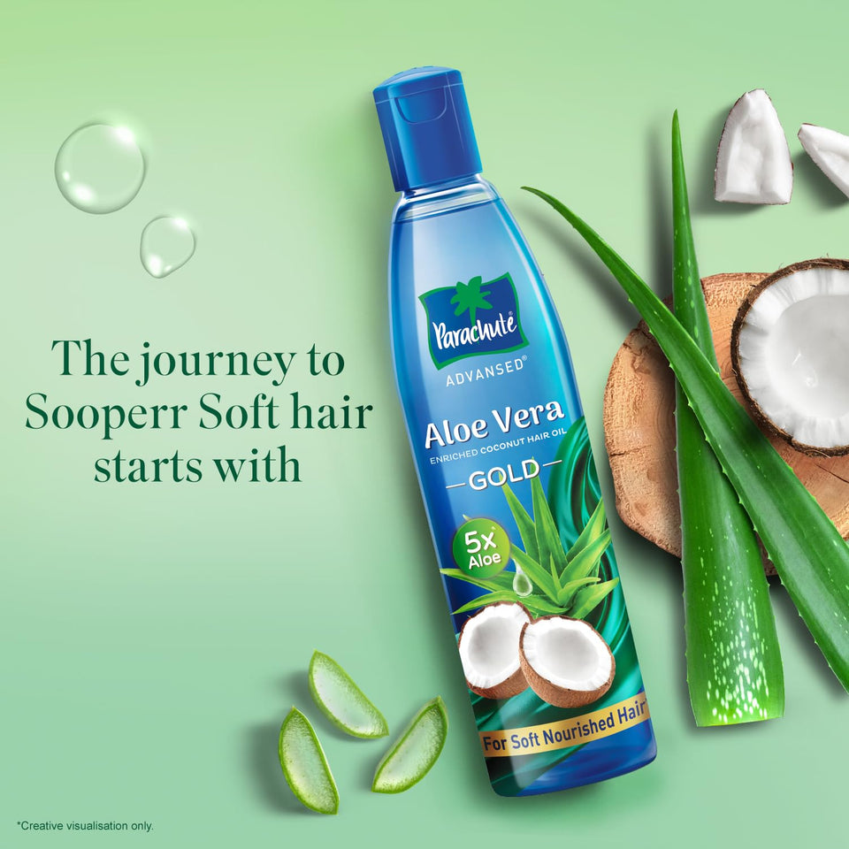 Parachute Advansed Aloe Vera Enriched Coconut Hair Oil Gold