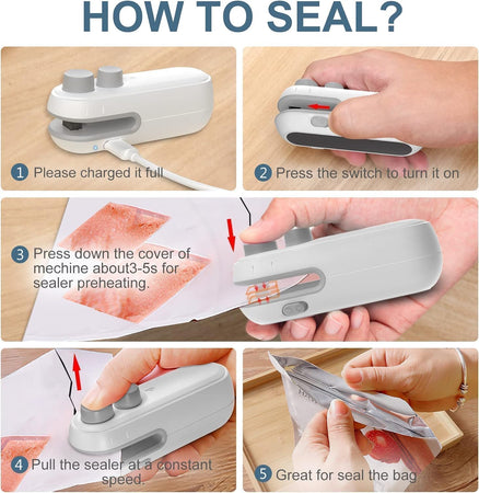 Portable Electric Rechargeable Bag Sealer